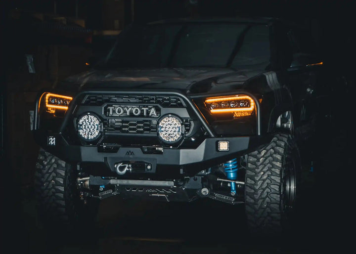 Hi-Lite Overland Toyota Tacoma Front Bumper 3rd Gen (2016-2023) [Bull Bar] by Backwoods Adventure Mods | KOVA Offroad