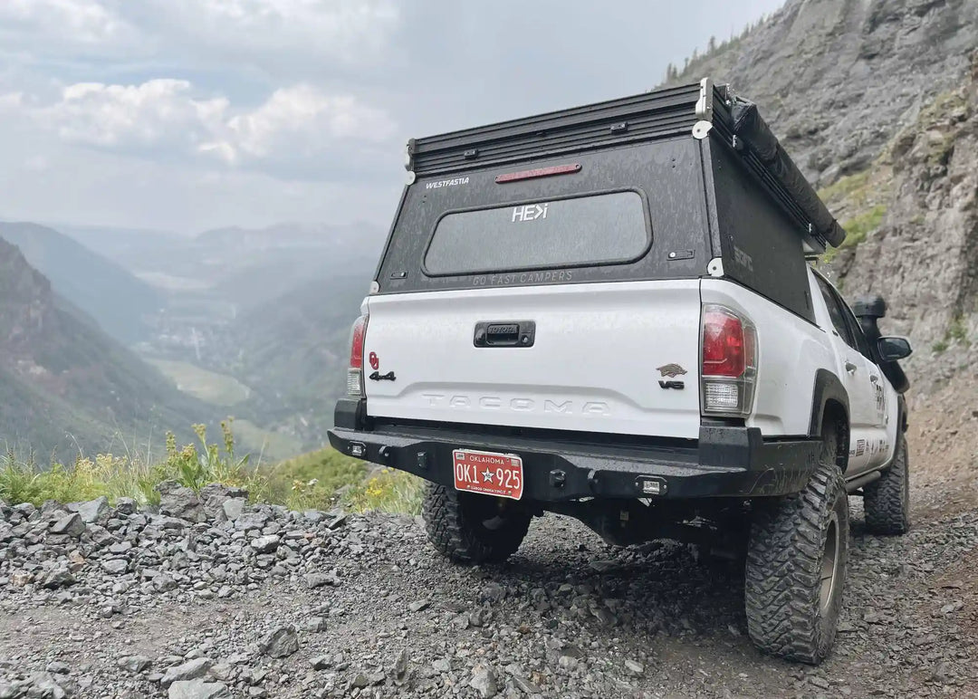 Hi-Lite Overland Toyota Tacoma Rear Bumper 3rd Gen (2016-2023) by Backwoods Adventure Mods | KOVA Offroad