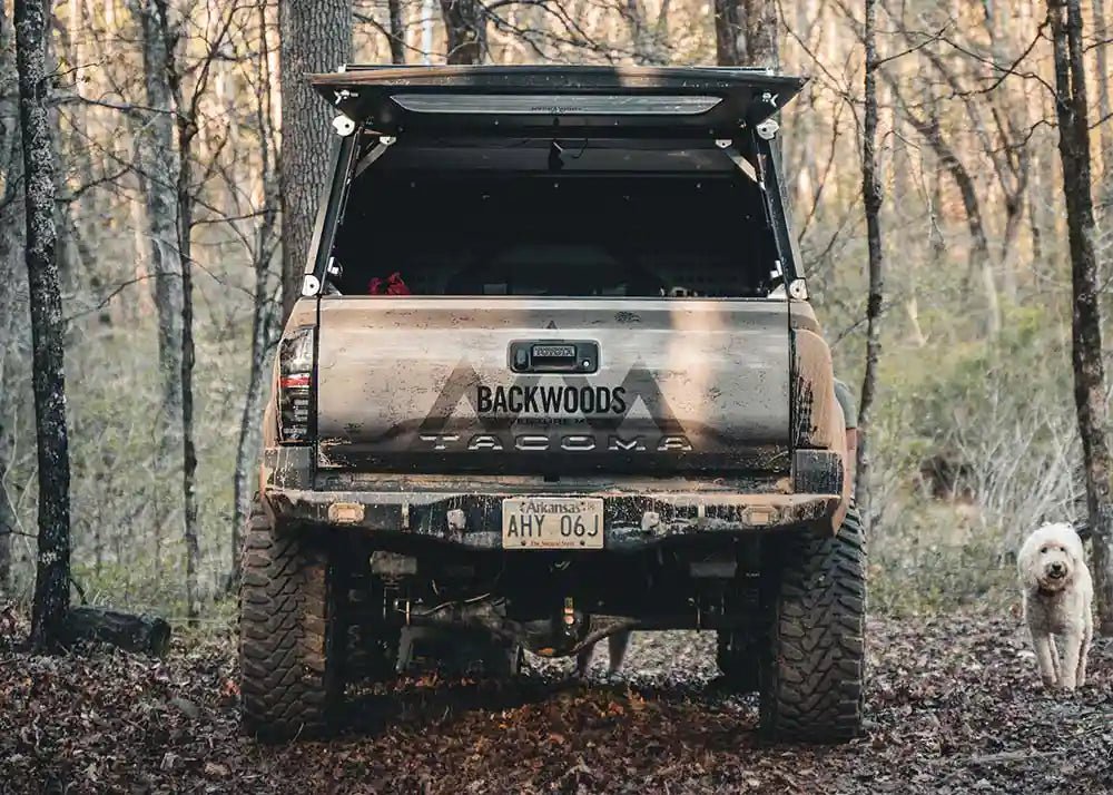 Hi-Lite Overland Toyota Tacoma Rear Bumper 3rd Gen (2016-2023) by Backwoods Adventure Mods | KOVA Offroad