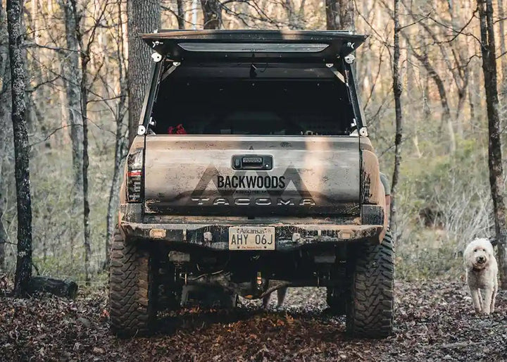 Hi-Lite Overland Toyota Tacoma Rear Bumper 3rd Gen (2016-2023) by Backwoods Adventure Mods | KOVA Offroad