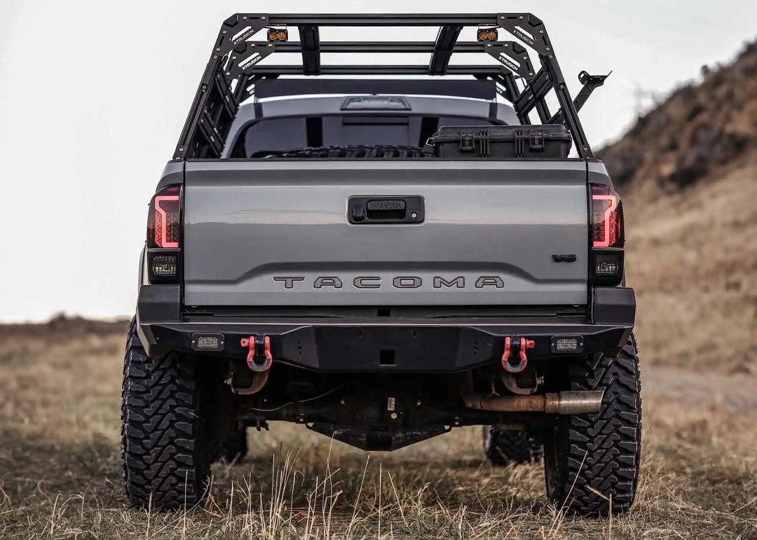 Hi-Lite Overland Toyota Tacoma Rear Bumper 3rd Gen (2016-2023) by Backwoods Adventure Mods | KOVA Offroad