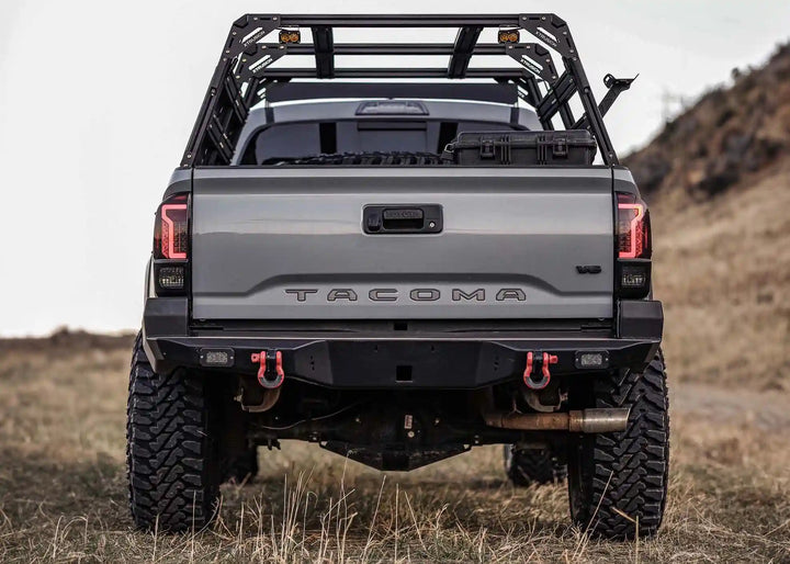 Hi-Lite Overland Toyota Tacoma Rear Bumper 3rd Gen (2016-2023) by Backwoods Adventure Mods | KOVA Offroad