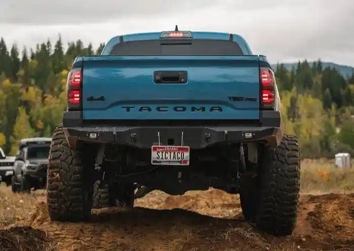 Hi-Lite Overland Toyota Tacoma Rear Bumper 3rd Gen (2016-2023) by Backwoods Adventure Mods | KOVA Offroad