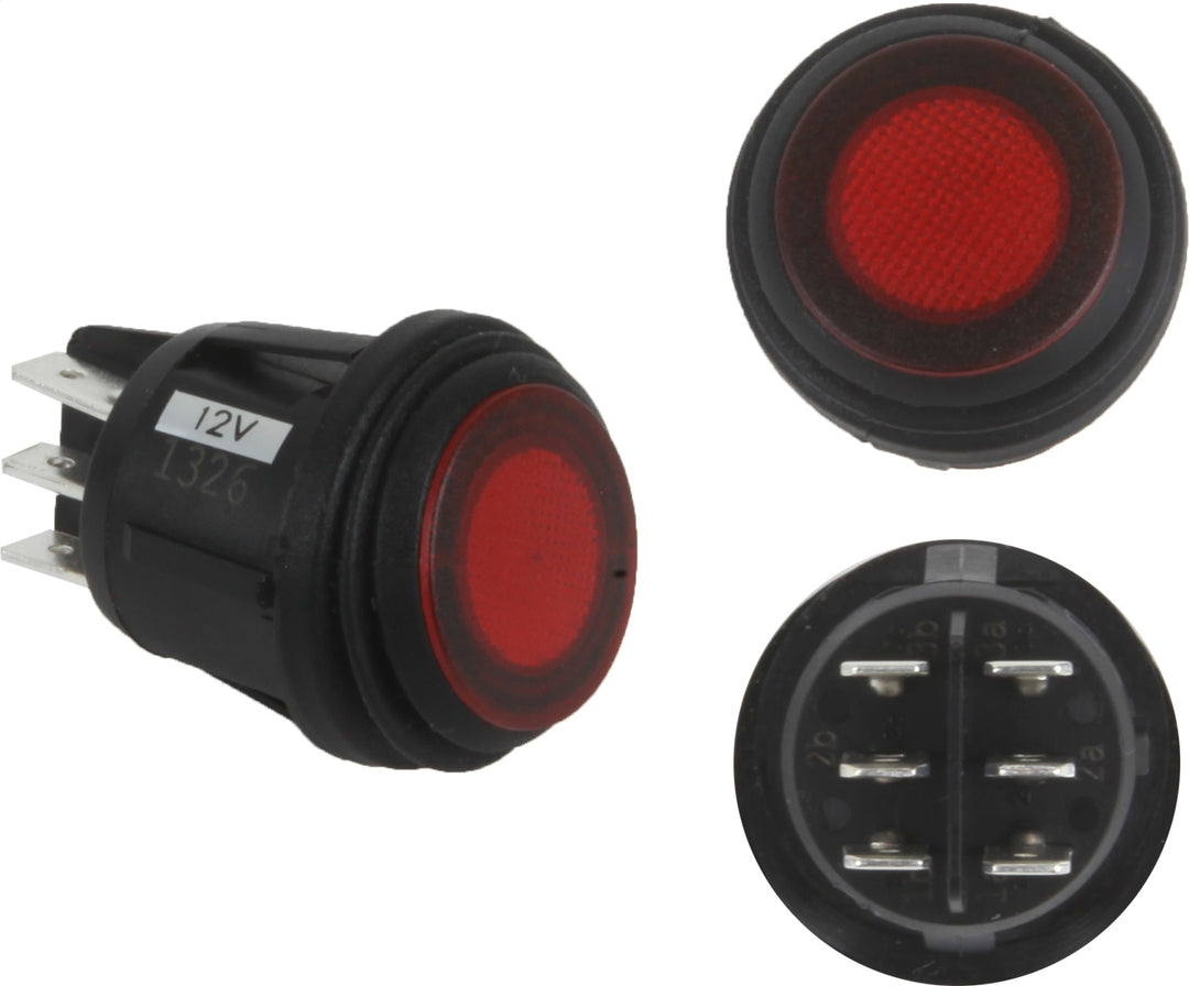 RIGID Industries 40181 3-Position Red Rocker Switch with Backlight and Protective Boot