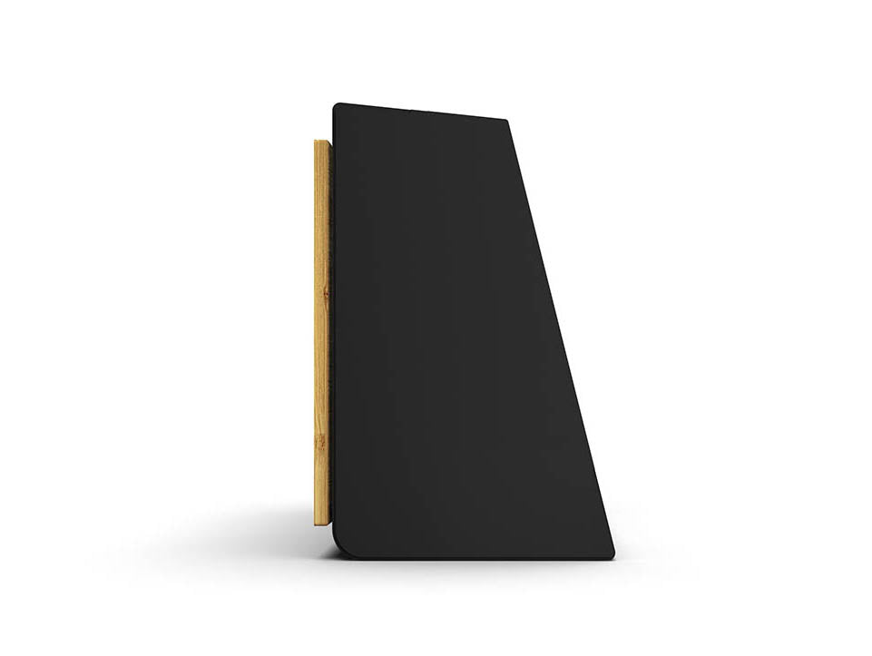 20" Shallow Upper Cabinet - Black - Black Door