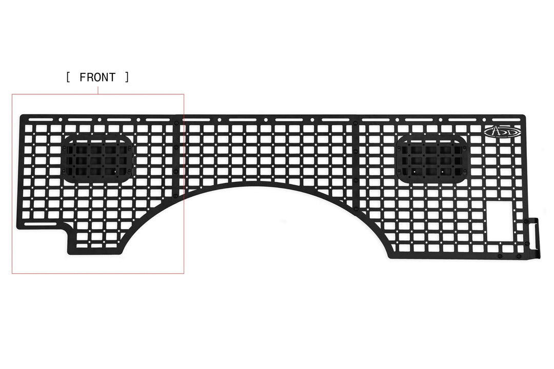 2023-2026 Ford Super Duty Bed Side Molle Panels Passenger Full Kit