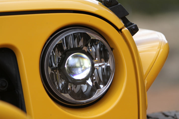 KC HiLiTES 7-inch Gravity LED Pro Headlights for Jeep Wrangler JK (2007-2018)