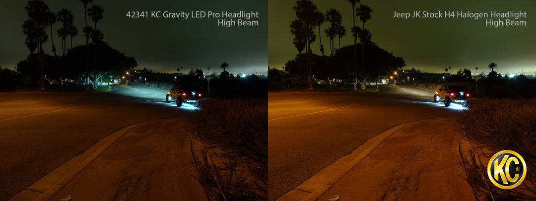 KC HiLiTES 7-inch Gravity LED Pro Headlights for Jeep Wrangler JK (2007-2018)