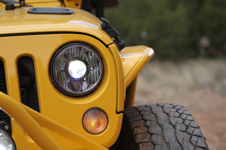 KC HiLiTES 7-inch Gravity LED Pro Headlights for Jeep Wrangler JK (2007-2018)