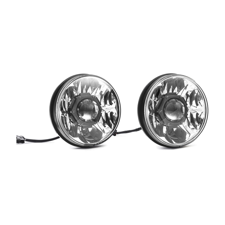 KC HiLiTES 7 Inch Gravity LED Pro 2-Headlights for Jeep Wrangler JL and Gladiator JT (2018-2023)