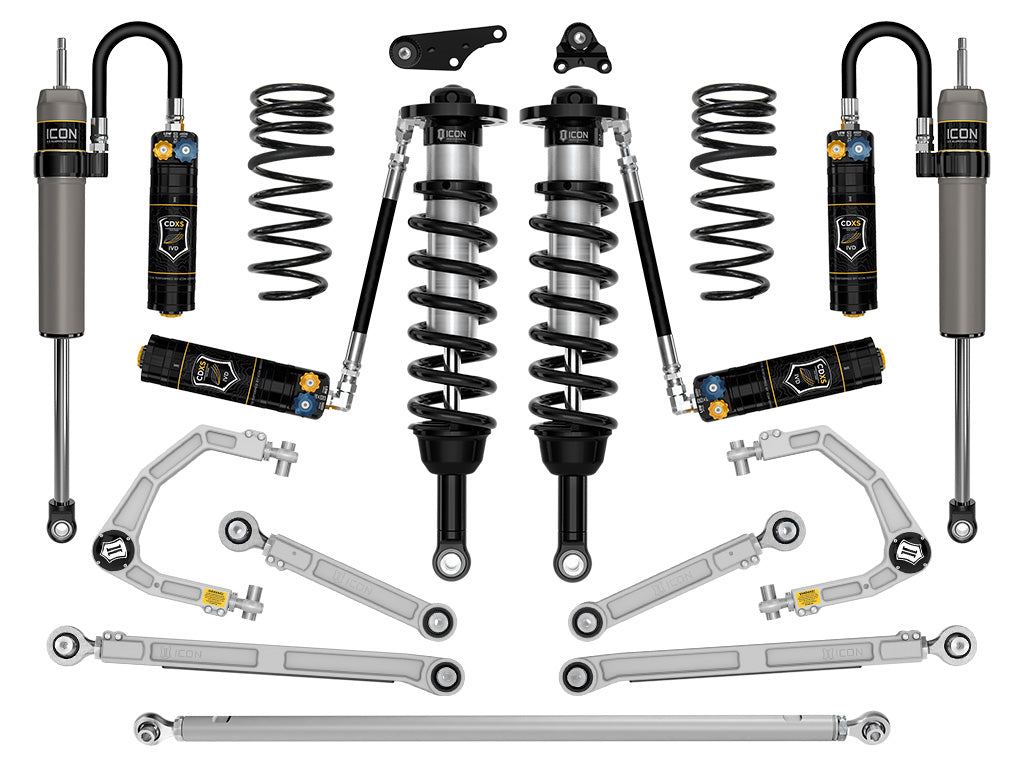 ICON 2024-2026 Toyota Tacoma 1.25-3" Lift, Stage 12 Suspension System, Billet, Overland Rear Springs