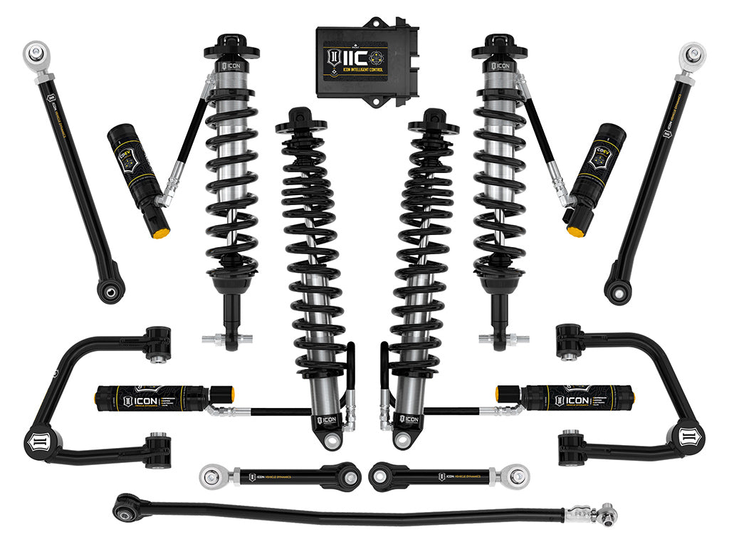 ICON 2021-2026 Ford Bronco, Sasquatch, 2-3" Lift, Stage 8 Suspension System, Tubular, Heavy Rate Rear Springs