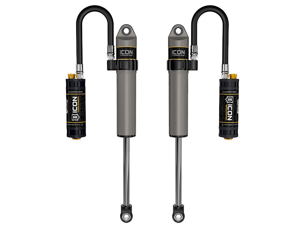 ICON 2020-2023 Jeep Gladiator/2018-2023 Jeep Wrangler JL, 2.5" Lift, Front, V.S. 2.5 Aluminum Series Shock Absorbers, Remote Reservoir w/ CDCV, Pair