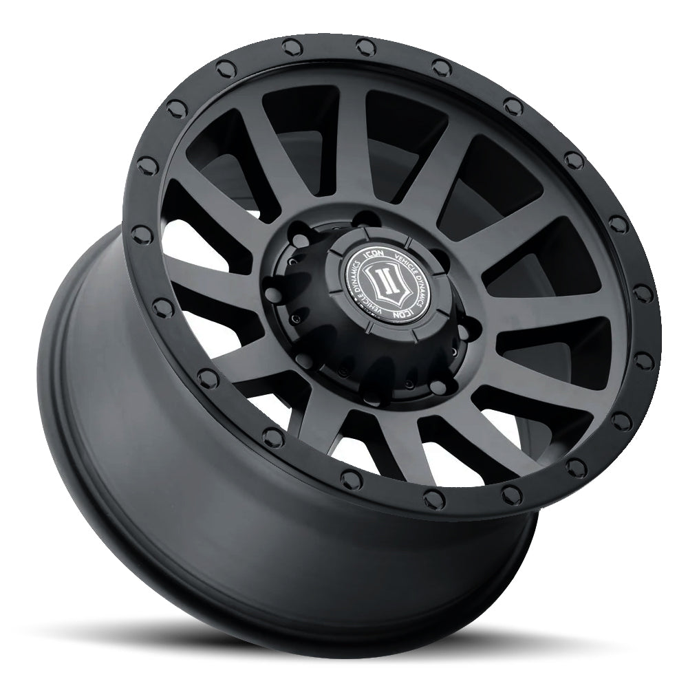 ICON Alloys Compression HD, Double Black, 18 x 9 / 8 x 170, 6mm Offset, 5.25" Backspace