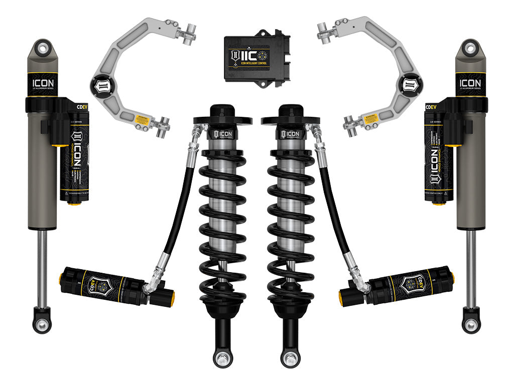 ICON 2021-2026 Ford F-150 2WD, 0-3" Lift, Stage 5 Suspension System, Billet, CDEV
