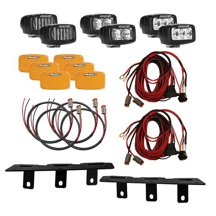 RIGID Industries 46731 Ford Bronco Mod Bumper Triple SR-M Fog Light Kit