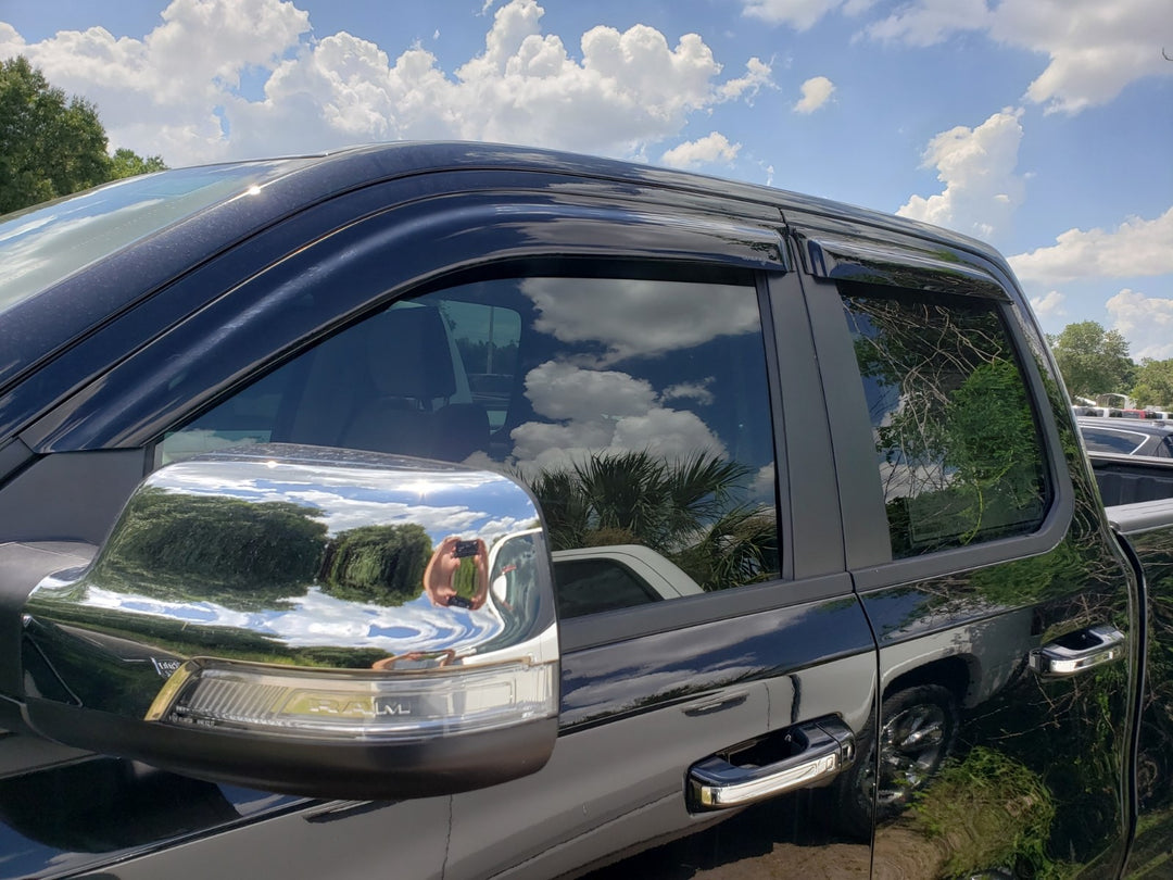 TrailFX DXTX4809H Rainguard Smoke Acrylic Window Vents for Ram 1500 (2019-2024)
