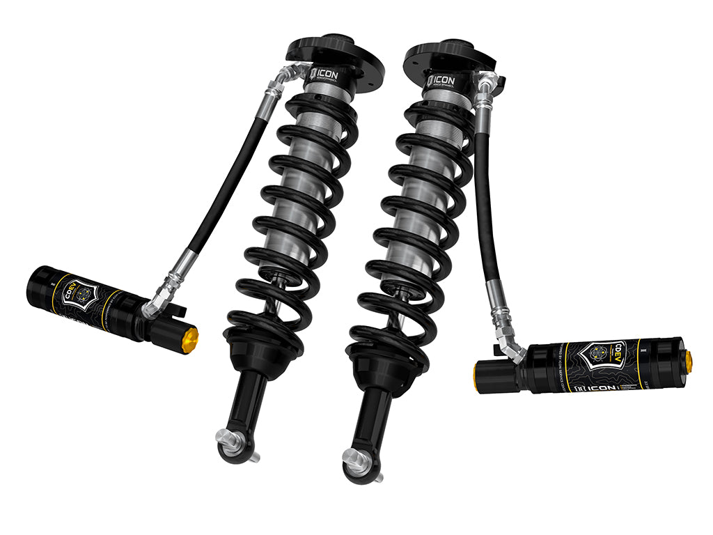 ICON 2021-2026 Ford F-150 2WD, 0-3" Lift, Front, V.S. 2.5 Series Coilovers, Extended Travel, Remote Reservoir w/ CDEV, Pair