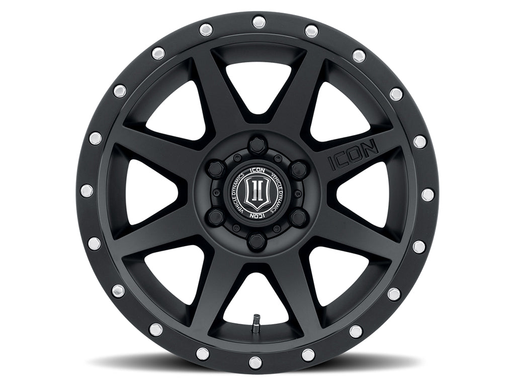 ICON Alloys Rebound, Satin Black, 18 x 9 / 5 x 5, -12mm Offset, 4.5" BS