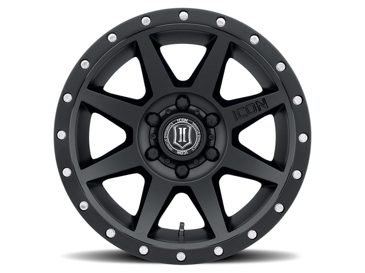 ICON Alloys Rebound, Satin Black, 18 x 9 / 5 x 5, -12mm Offset, 4.5" BS