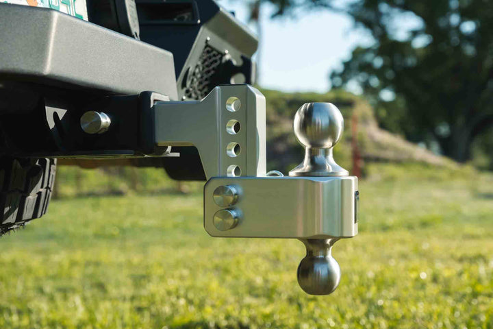 BulletProof 2.0" Aluminum Medium Duty 2" Drop/Rise Hitch - Stainless Ball