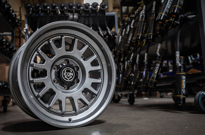 ICON Alloys Anza, Gun Metal, 17 x 8.5 / 6 x 5.5, 25mm Offset, 5.75" BS
