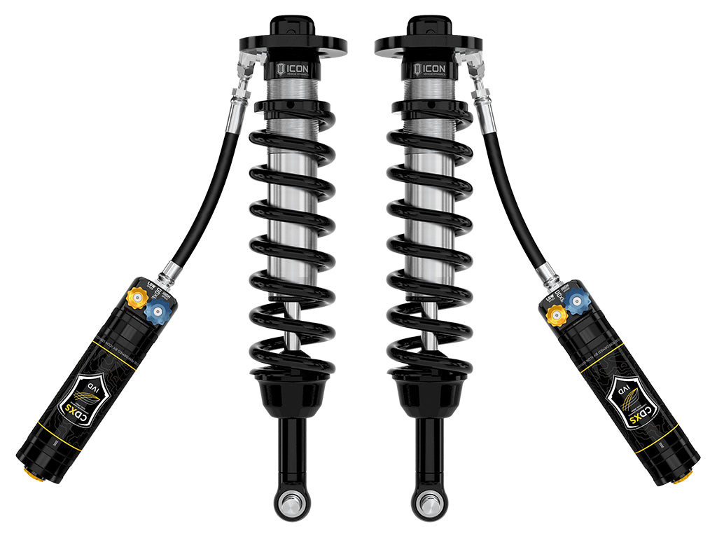 ICON 2022-2026 Toyota Tundra, 5-6" Lift, Front, V.S. 2.5 Series Coilover Kit, Remote Reservoir w/ CDXS, Pair
