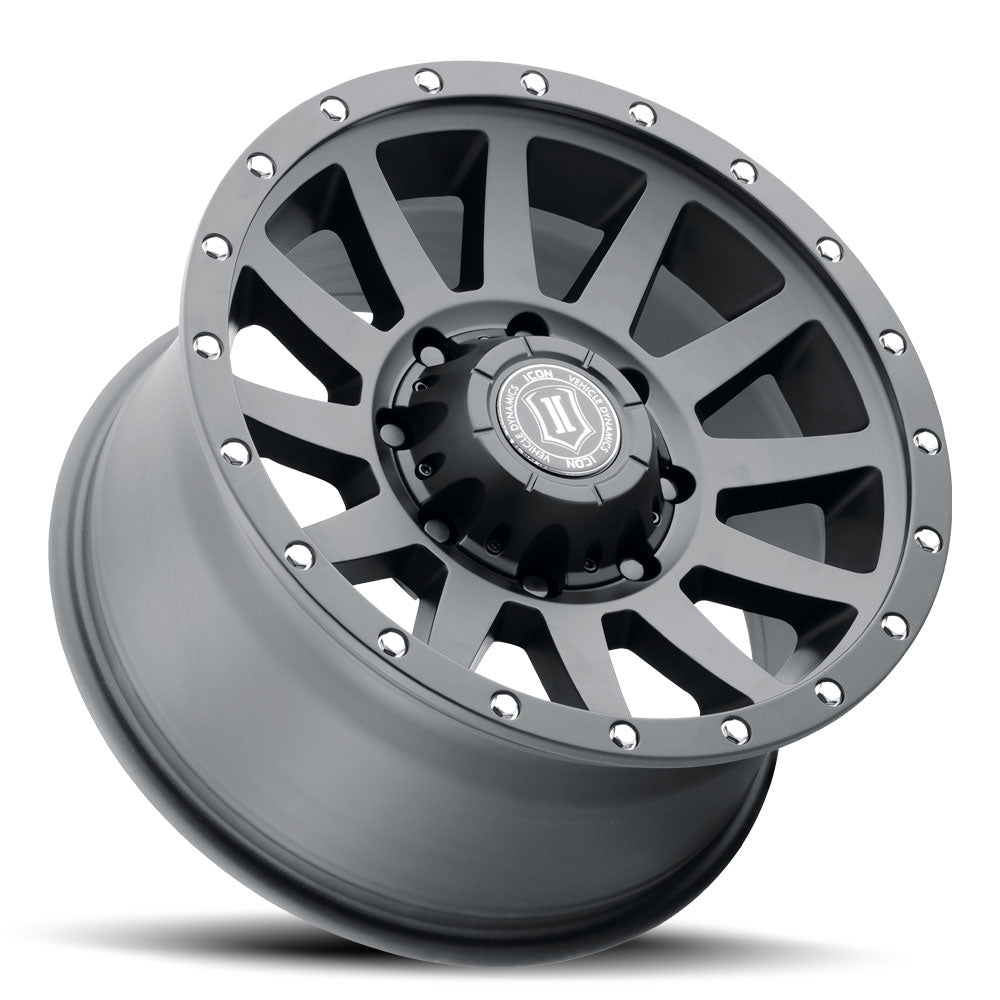 ICON Alloys Compression HD, Satin Black, 18 x 9 / 8 x 180, 12mm Offset, 5.5" Backspace