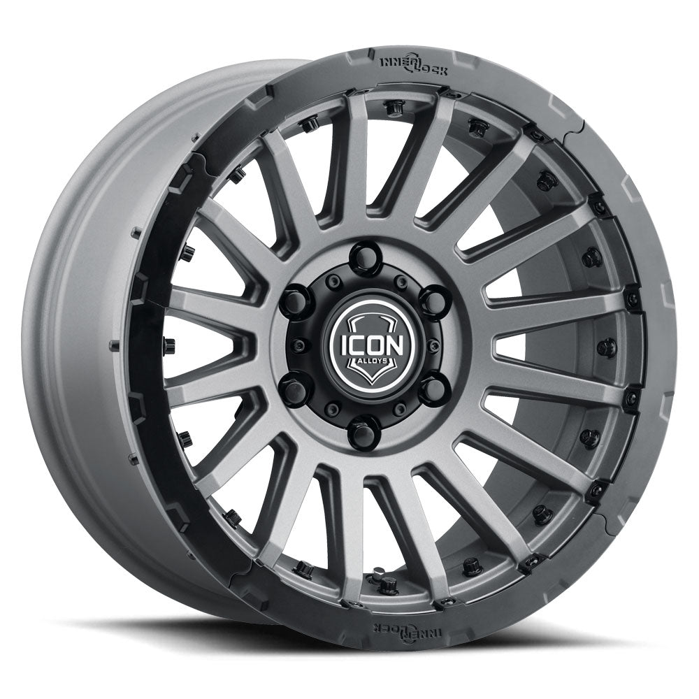 ICON Alloys Recon Pro, Charcoal, 18 x 9 / 8 x 170, 6mm Offset, 5.25" Backspace
