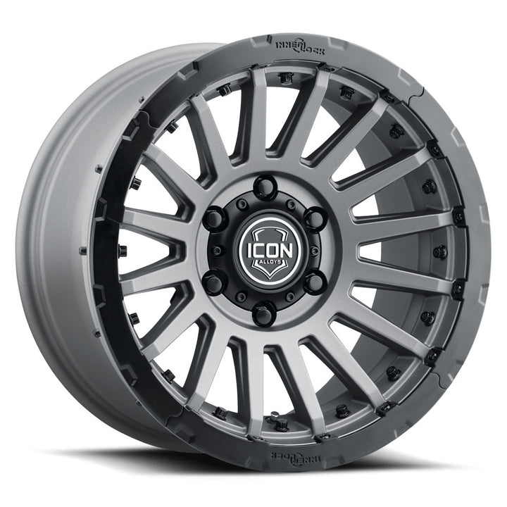 ICON Alloys Recon Pro, Charcoal, 18 x 9 / 8 x 170, 6mm Offset, 5.25" Backspace
