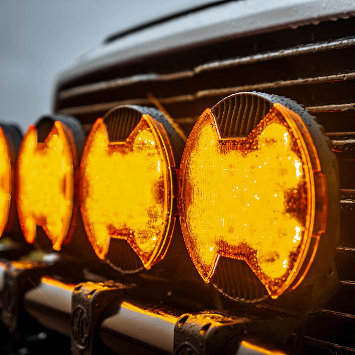 KC HiLiTES SlimLite 8-inch LED Light Shield for Driving - Amber