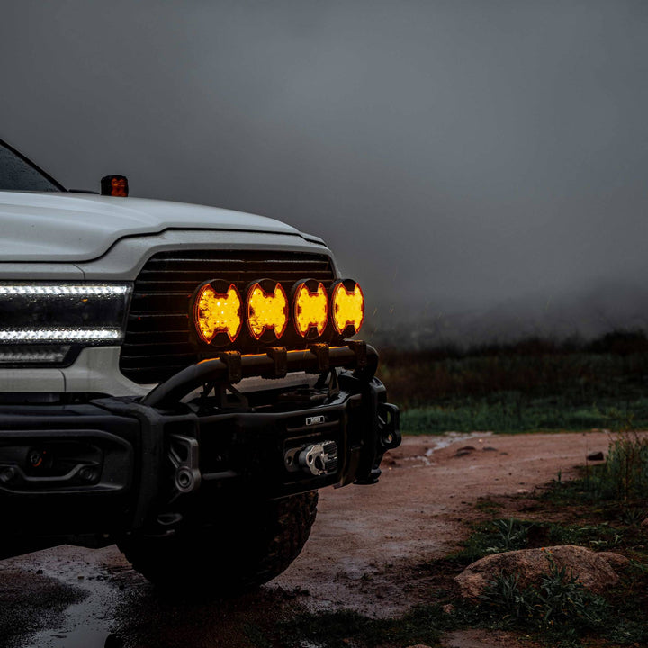 KC HiLiTES SlimLite 8-inch LED Light Shield for Driving - Amber