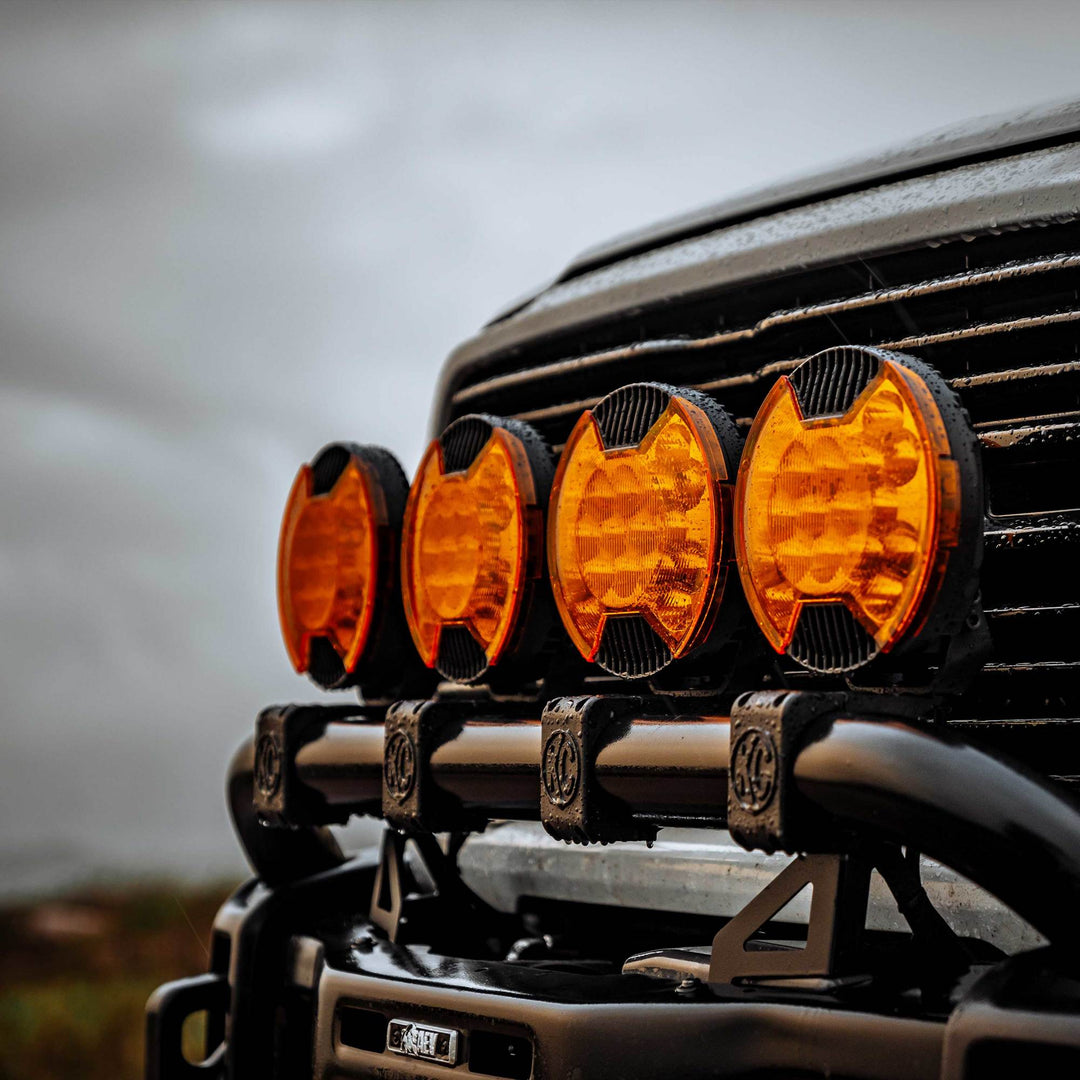 KC HiLiTES SlimLite 8-inch LED Light Shield for Driving - Amber