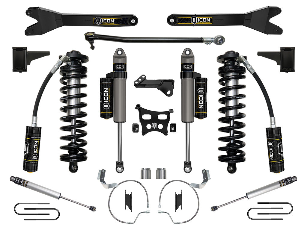 ICON 2023-2026 Ford F-250/F-350 Super Duty 4WD, 4-5.5" Lift, Stage 4 Coilover Conversion System w/ Radius Arms