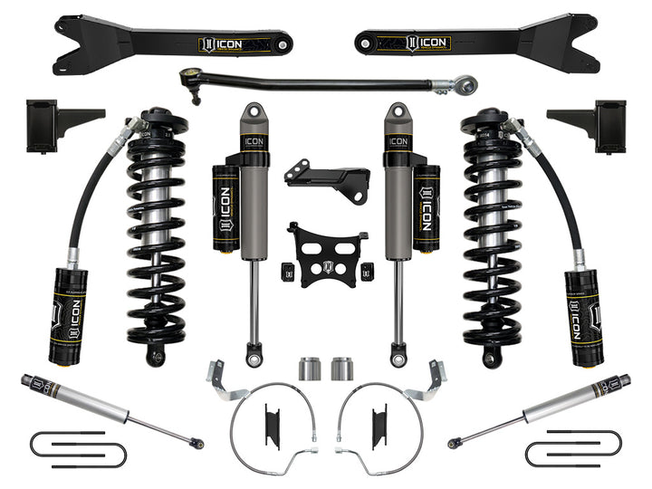 ICON 2023-2026 Ford F-250/F-350 Super Duty 4WD, 4-5.5" Lift, Stage 4 Coilover Conversion System w/ Radius Arms