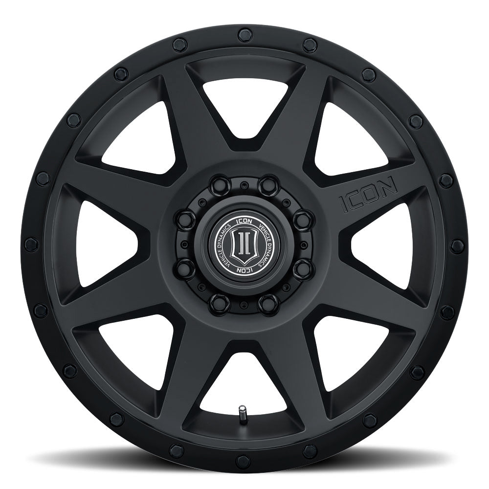 ICON Alloys Rebound HD, Double Black, 18 x 9 / 8 x 6.5, 12mm Offset, 5.25" Backspace