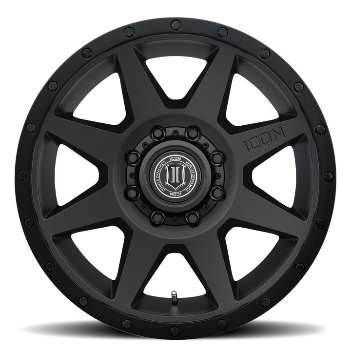 ICON Alloys Rebound HD, Double Black, 18 x 9 / 8 x 6.5, 12mm Offset, 5.25" Backspace