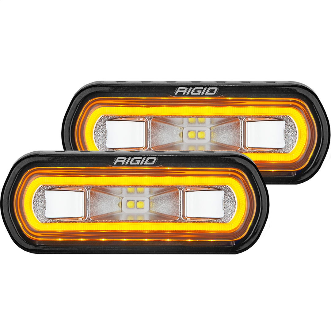 RIGID Industries SR-L Series Off-Road Spreader Pod, 3 Wire, Surface Mount, Red Halo, Pair