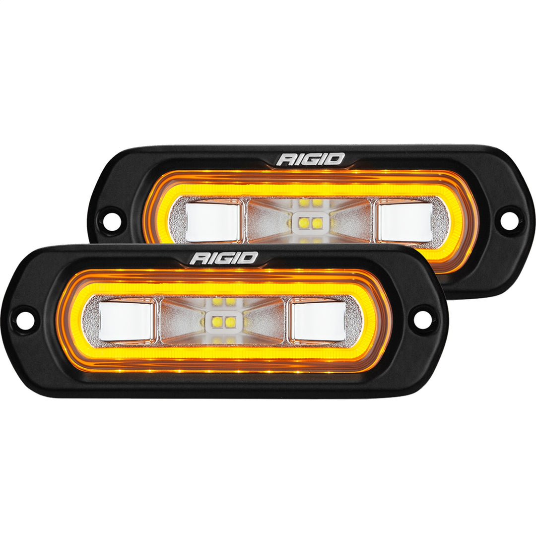 RIGID Industries SR-L Series Off-Road Spreader Pod, Flush Mount with Red Halo - Pair