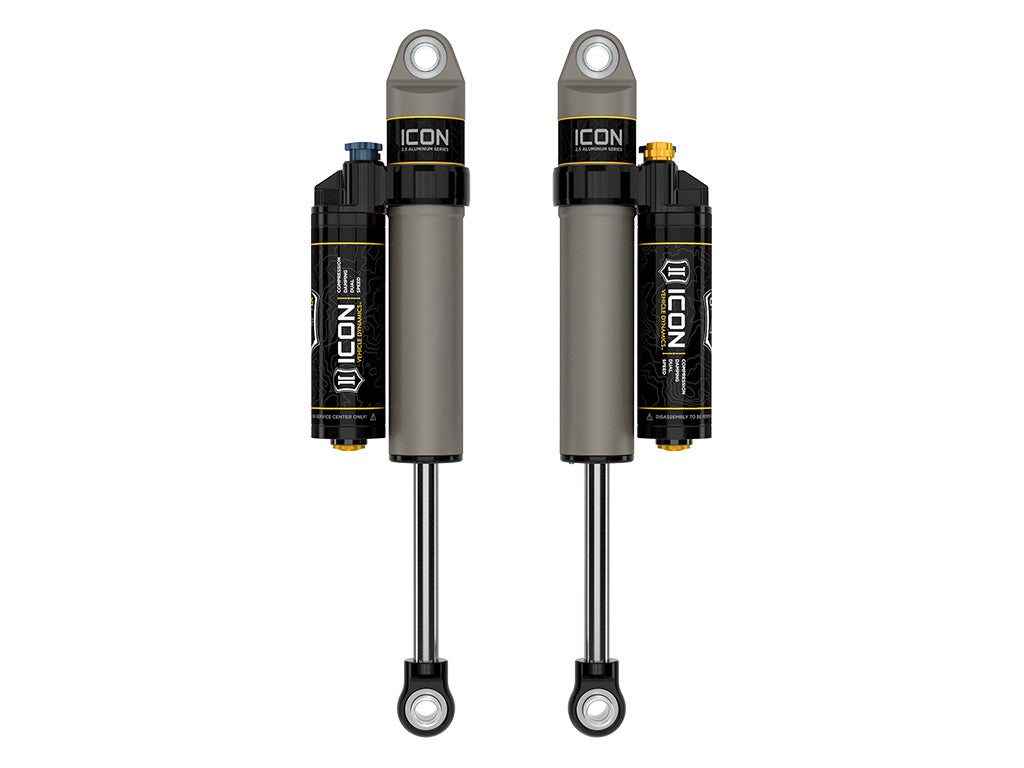 ICON 2009-2026 Ford F-150/2004-2008 Ford F-150 4WD, 0-1" Lift, Rear, V.S. 2.5 Aluminum Series Shock Absorbers, Piggyback Reservoir w/ CDXS, Pair