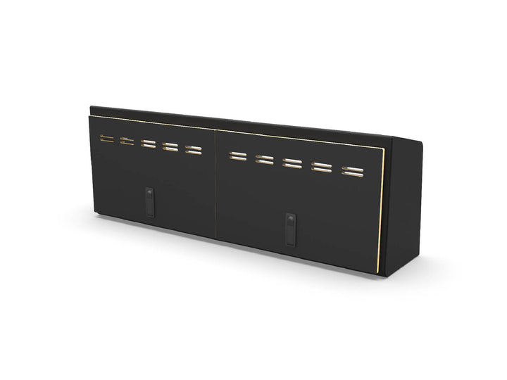 40" Shallow Upper Cabinet Black - Black Door