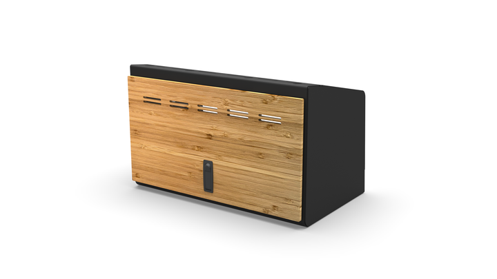 24" Upper Cabinet Black - Bamboo Door