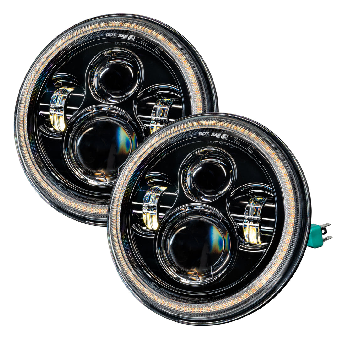 Oracle Lighting 5769-123 Jeep Wrangler JK Switchback LED Halo Headlights with Amber Turn Signal