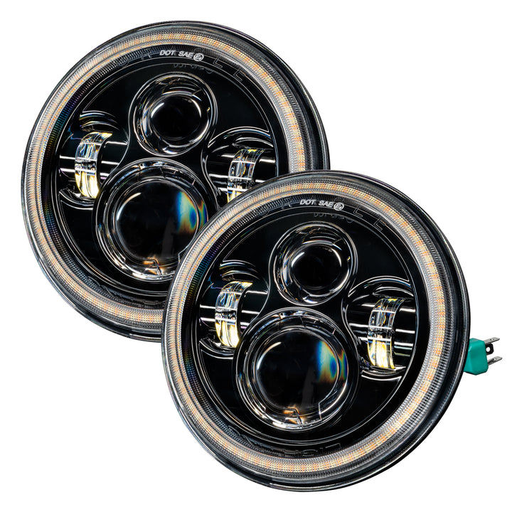 Oracle Lighting 5769-123 Jeep Wrangler JK Switchback LED Halo Headlights with Amber Turn Signal