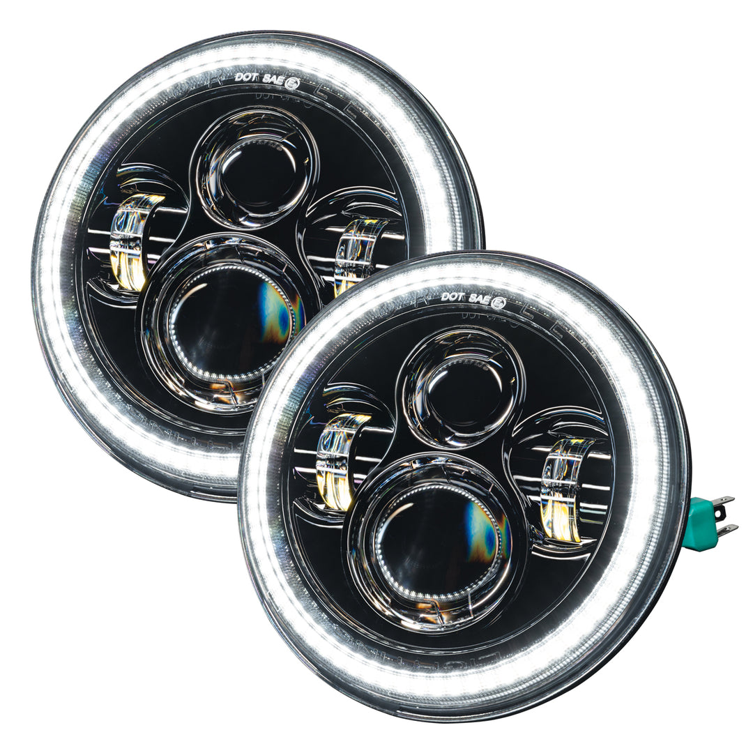 Oracle Lighting 5769-123 Jeep Wrangler JK Switchback LED Halo Headlights with Amber Turn Signal