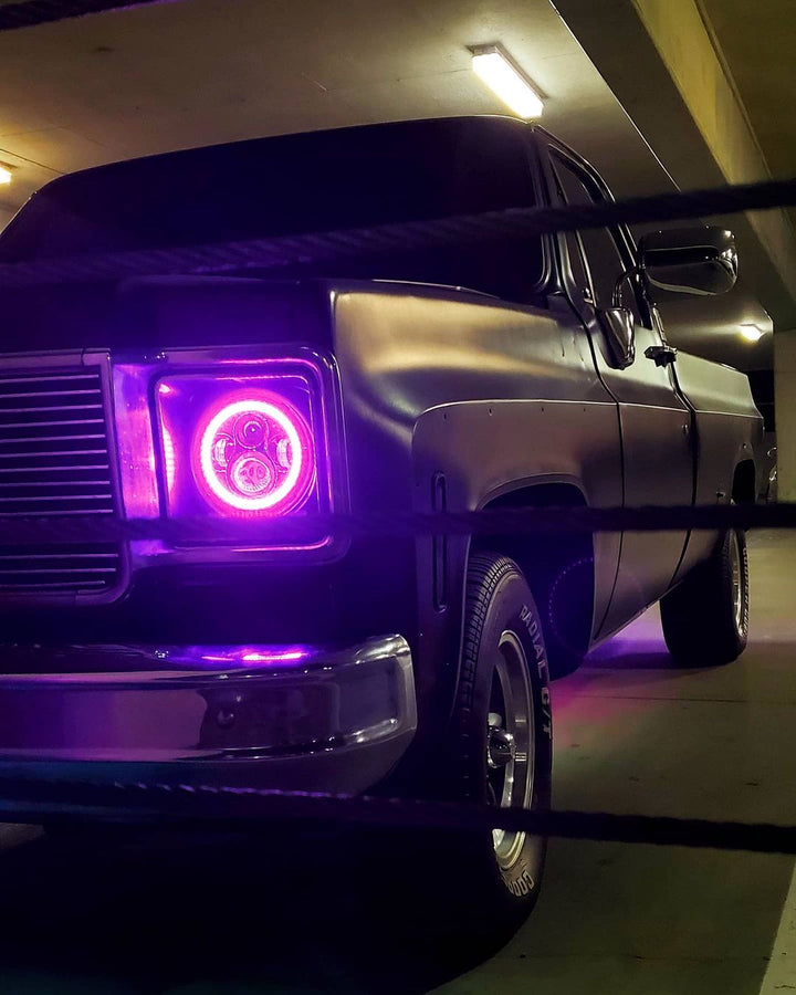 Oracle Lighting 5769-332 7-Inch High Powered LED Headlights with Black Bezel and Dynamic ColorSHIFT
