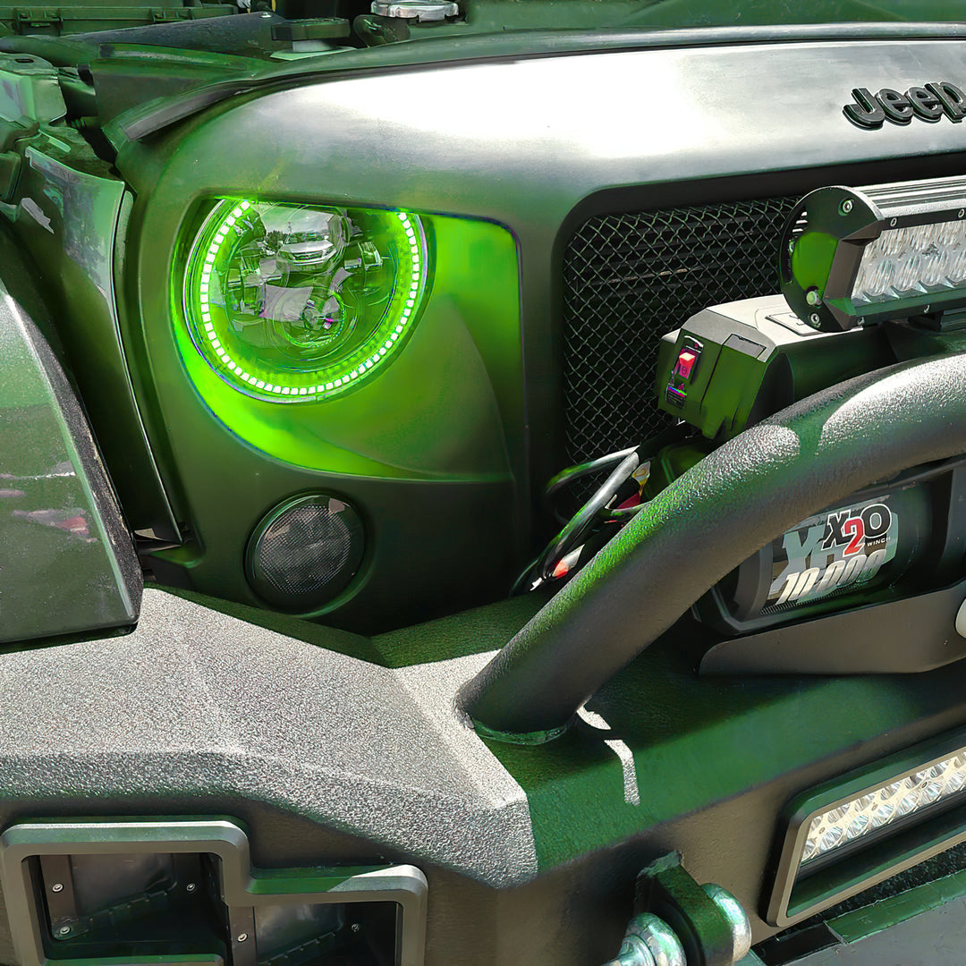 Oracle Lighting 5769-332 7-Inch High Powered LED Headlights with Black Bezel and Dynamic ColorSHIFT