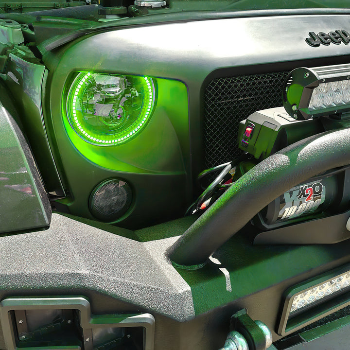 Oracle Lighting 5769-332 7-Inch High Powered LED Headlights with Black Bezel and Dynamic ColorSHIFT