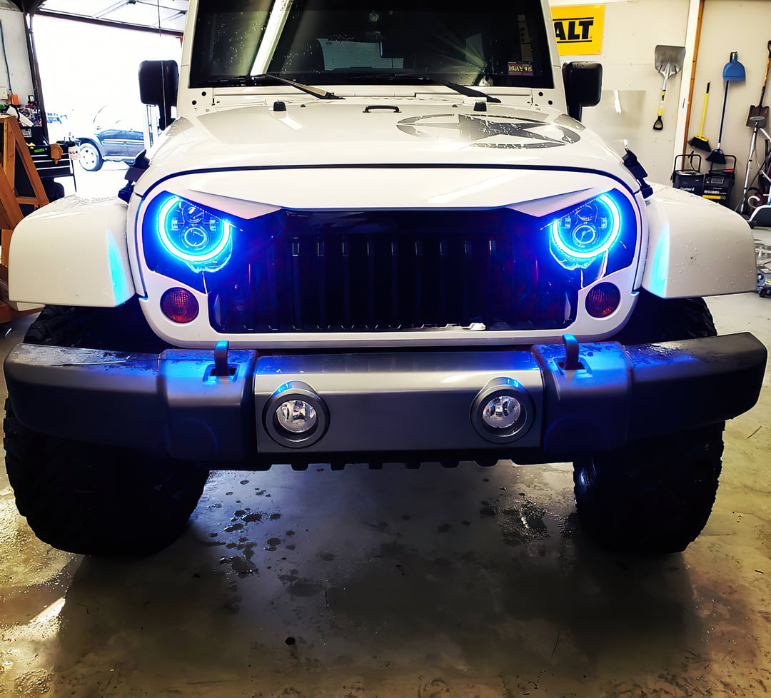 Oracle Lighting 5769-334 7-inch High Powered LED Headlights with Black Bezel and ColorSHIFT Technology