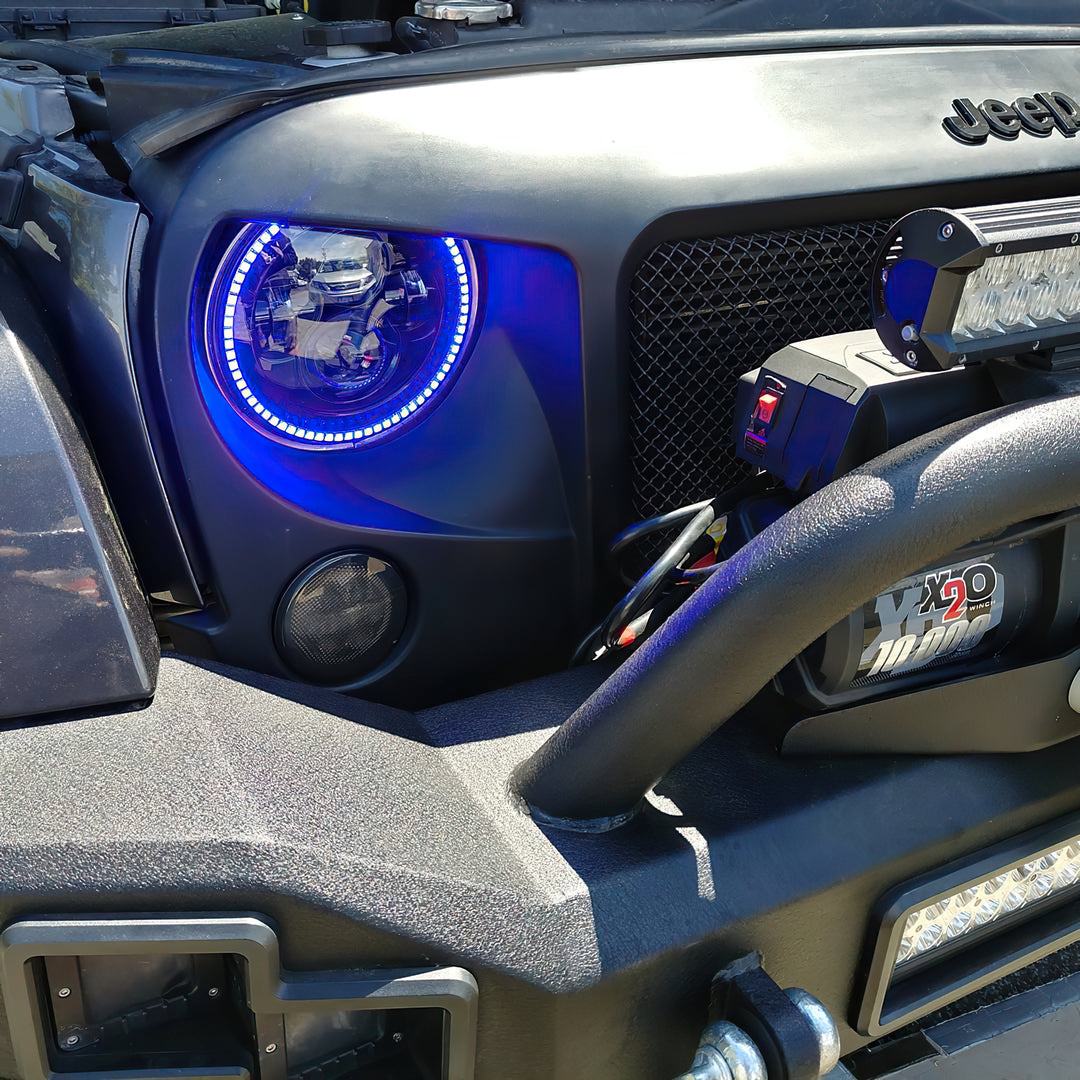 Oracle Lighting 5769-334 7-inch High Powered LED Headlights with Black Bezel and ColorSHIFT Technology